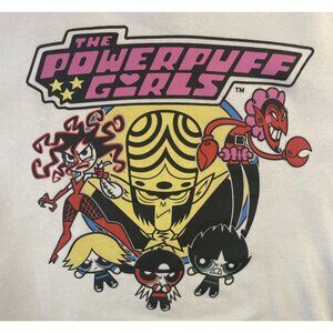 Women's Large White The Powerpuff Girls Hoodie Pullover Cartoon Network